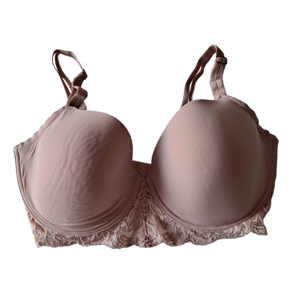 Natori Womens Tan Lacy Padded Underwired Bra - Size 34G